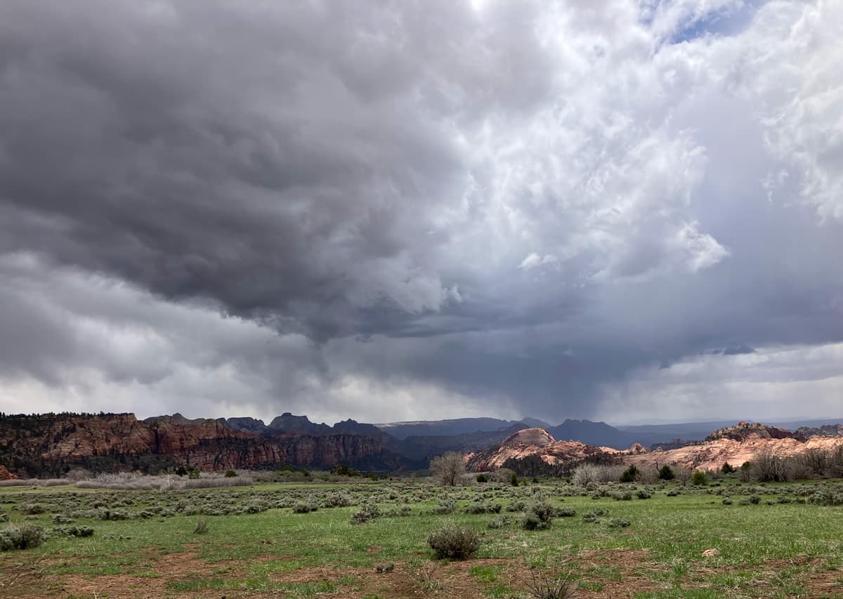 View while driving Kolob Terrace Road